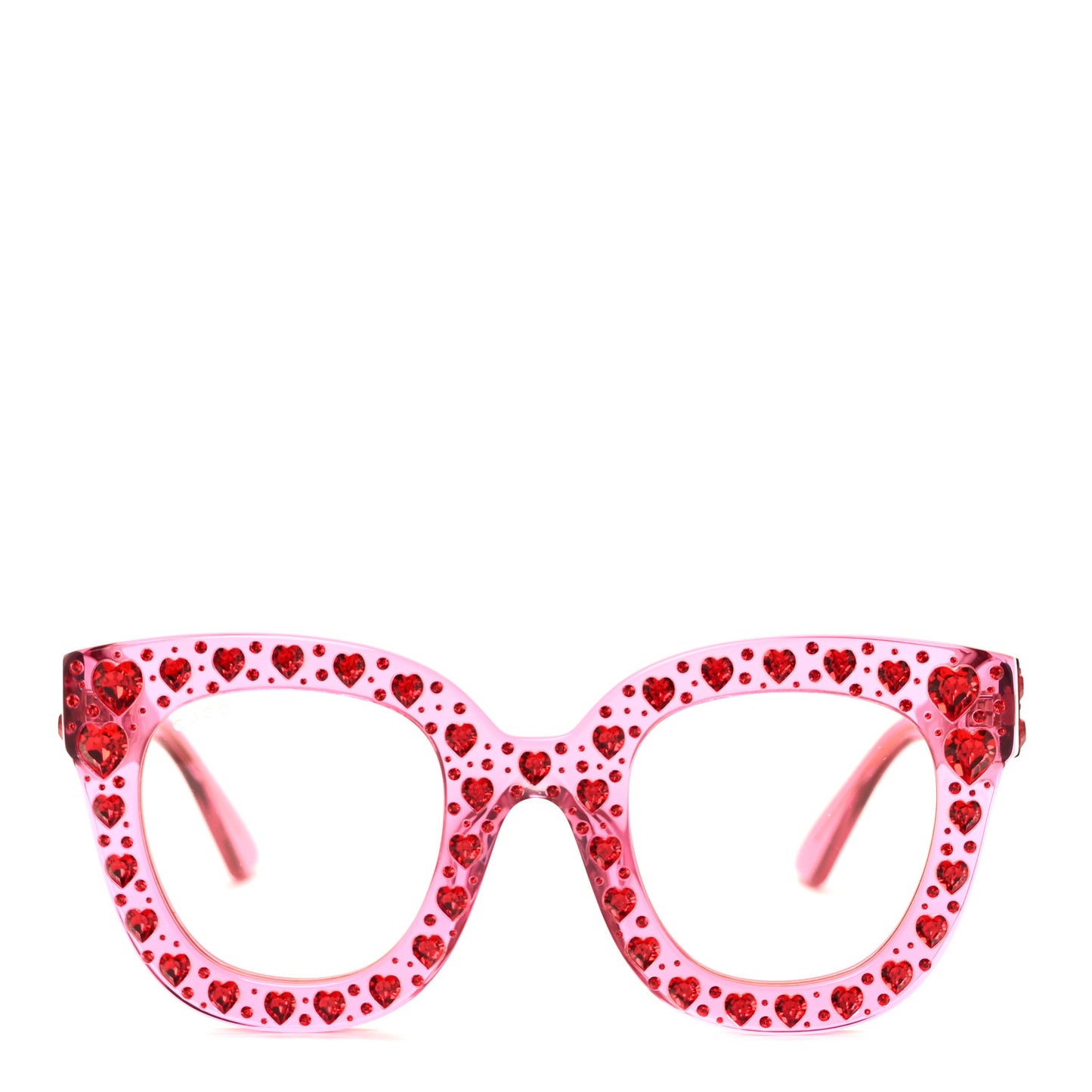 Acetate Crystal Heart GG0116S Sunglasses Fuchsia