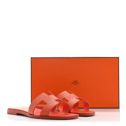 Hermes Epsom Oran Sandals 35.5 Orange Poppy 9 of 9