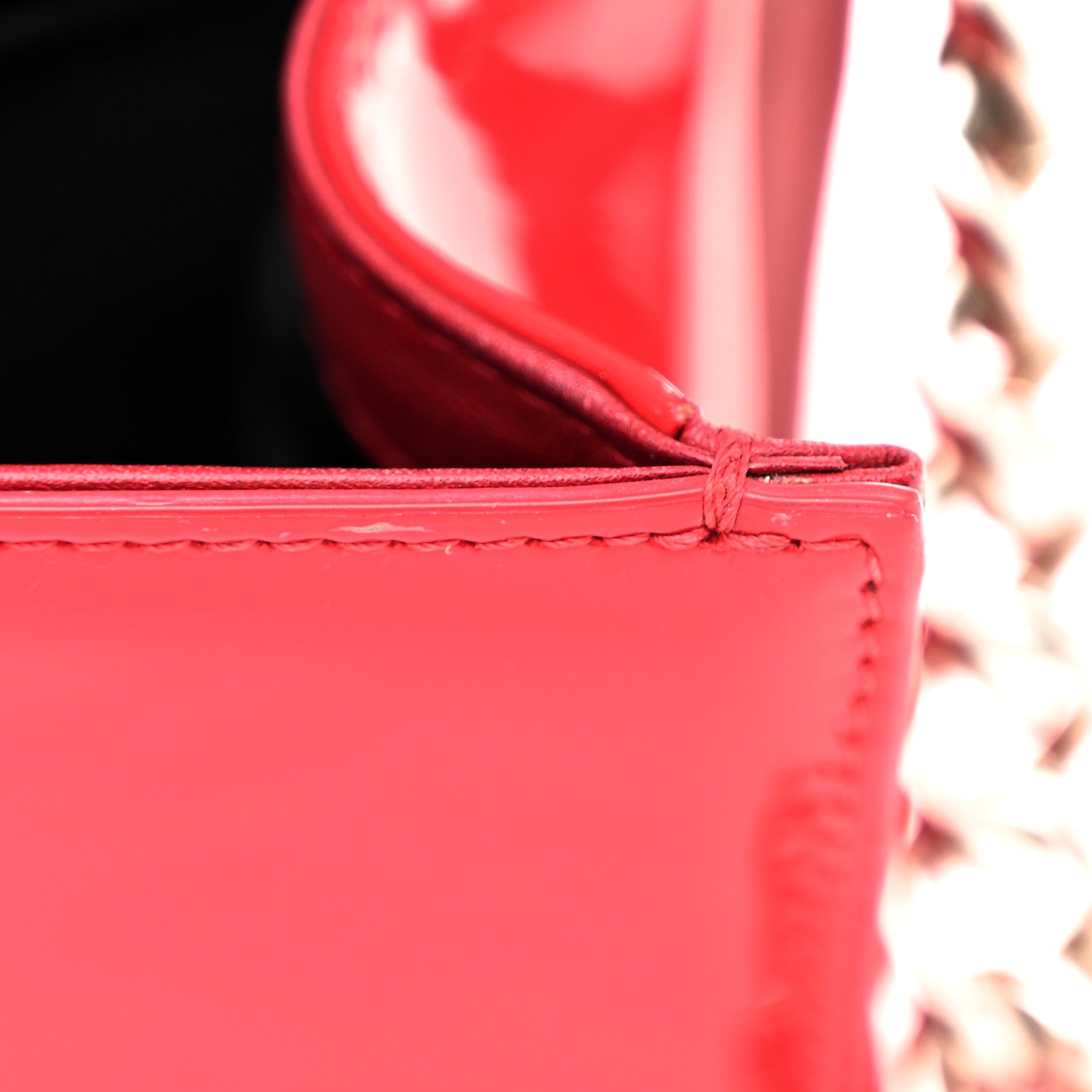 Chanel Patent Calfskin Quilted Medium Plexiglass Boy Flap Red 12 of 12