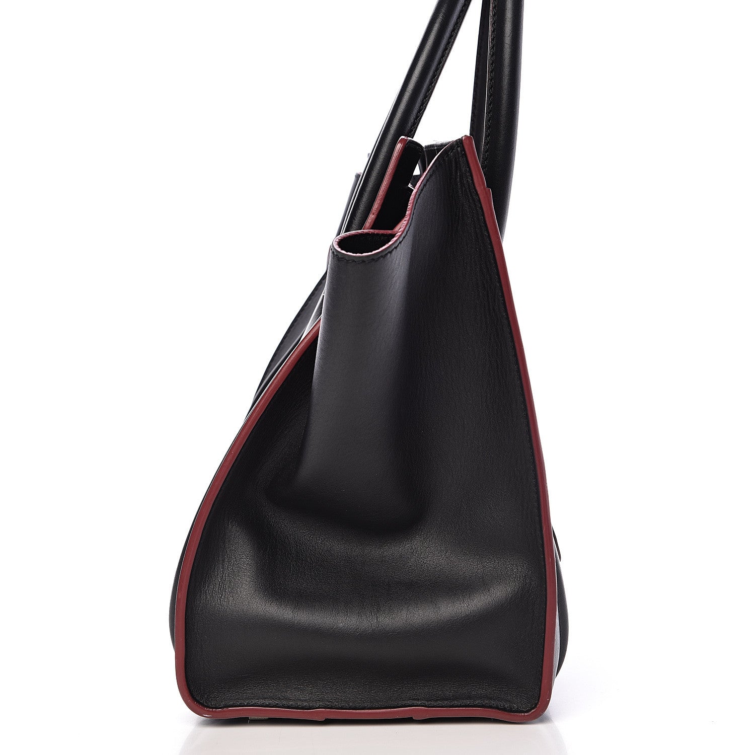 Celine Smooth Calfskin Mini Luggage Black Pink Trim 11 of 23