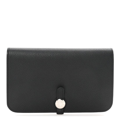 Hermes Togo Dogon Duo Wallet Black 1 of 9
