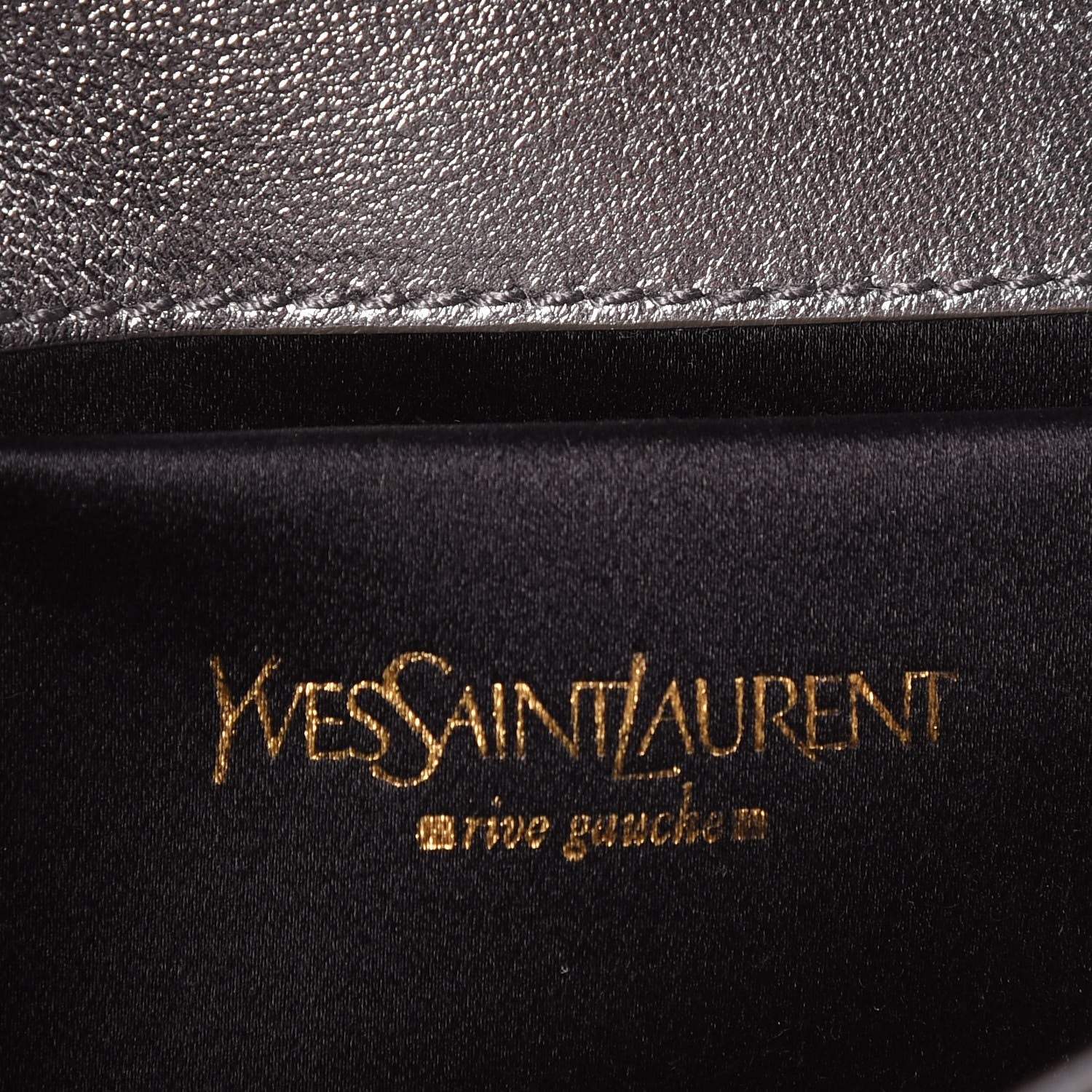 Saint Laurent Metallic Calfskin Y-Mail Clutch Silver 6 of 7