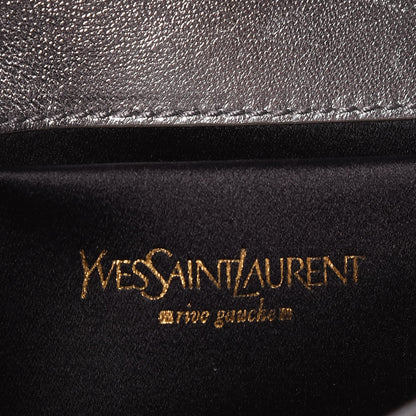 Saint Laurent Metallic Calfskin Y-Mail Clutch Silver 6 of 7