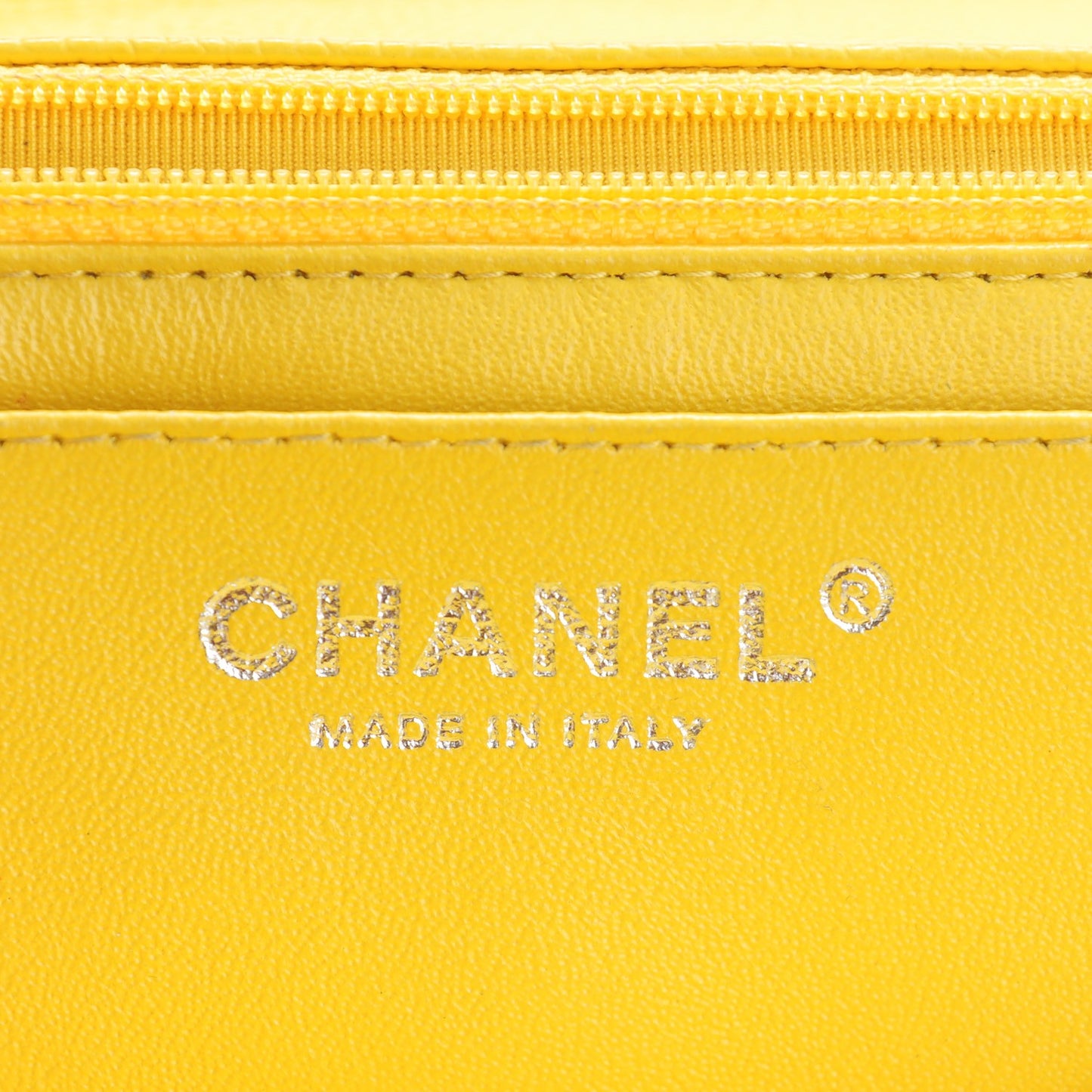 Caviar Quilted Jumbo Single Flap Yellow