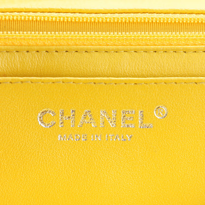 Chanel Caviar Quilted Jumbo Single Flap Yellow 7 of 8