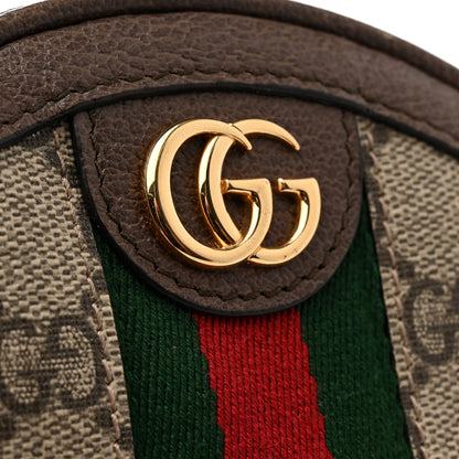 Gucci GG Supreme Monogram Web Ophidia Circle Wristlet Beige New Acero 8 of 10