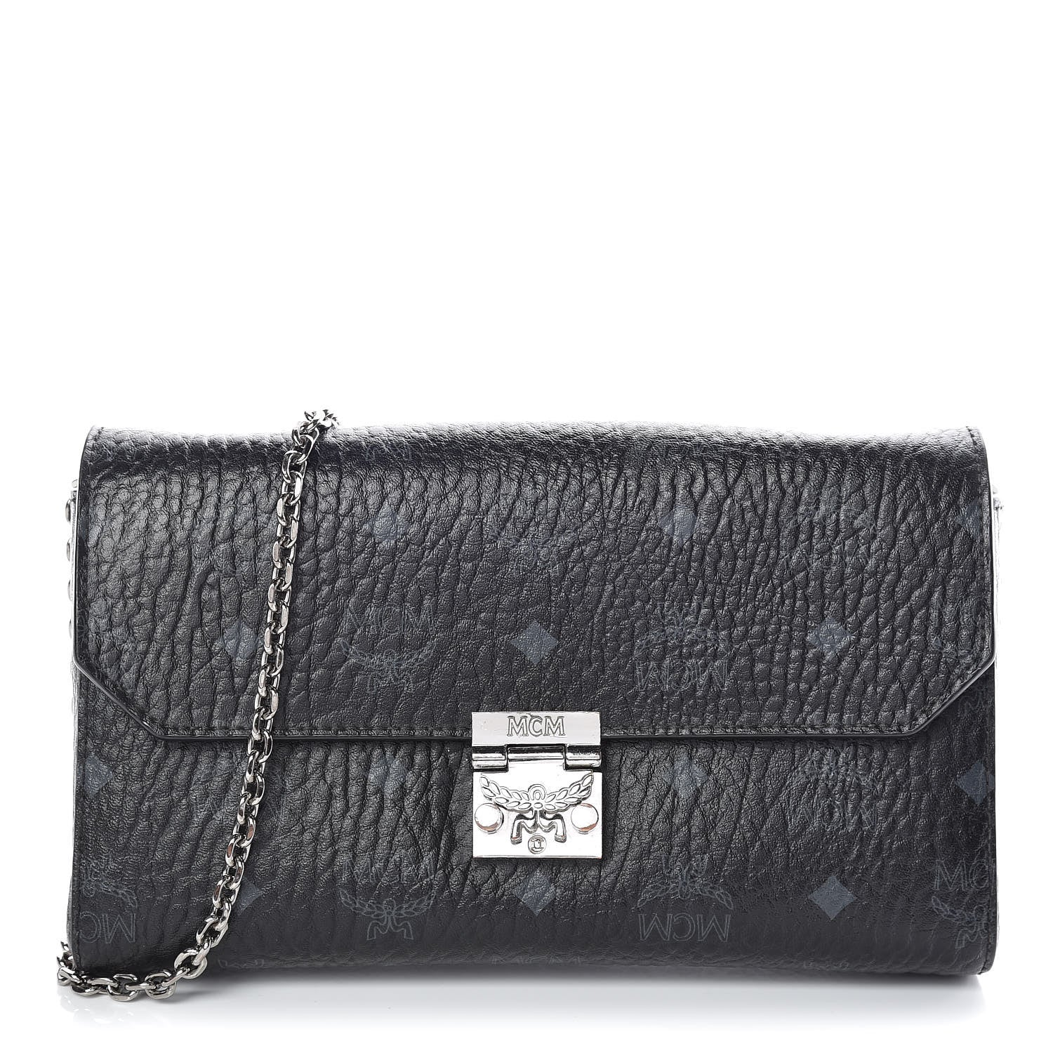MCM Visetos Small Millie Crossbody Bag Black 1 of 11