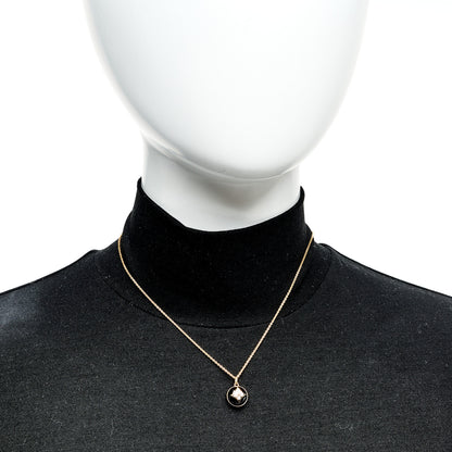 Louis Vuitton 18K Yellow Gold Diamond Black Onyx Color Blossom Medallion Pendant Necklace 2 of 6