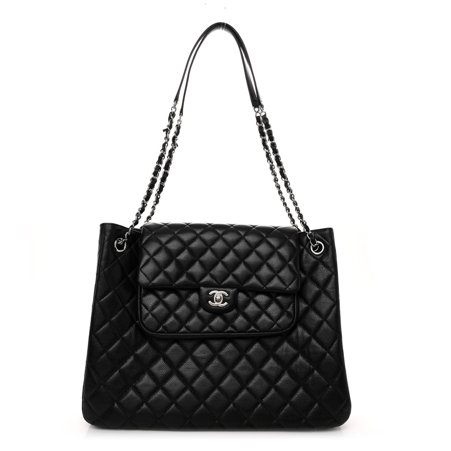 Chanel Caviar Quilted Flap Tote Black 1 of 11