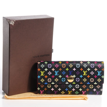 Louis Vuitton Monogram Multicolor Sarah Wallet Black Grenade 4 of 7
