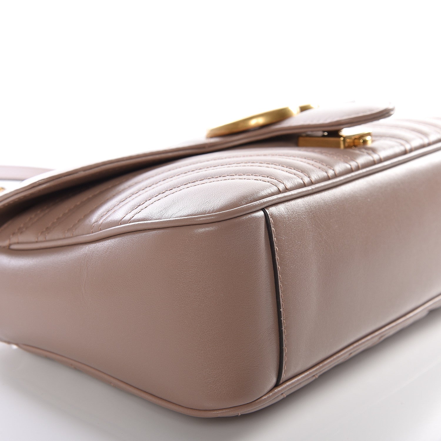 Gucci Calfskin Matelasse Small GG Marmont Shoulder Bag Porcelain Rose 5 of 9