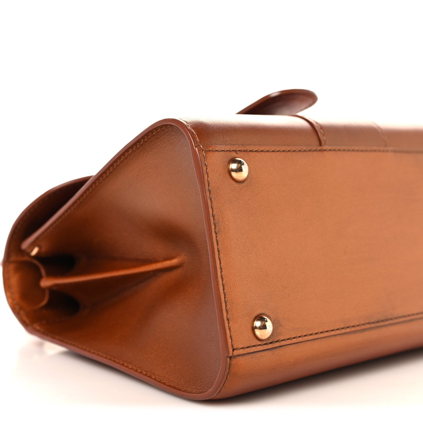 Box Calfskin Mini Brillant Satchel Bronze