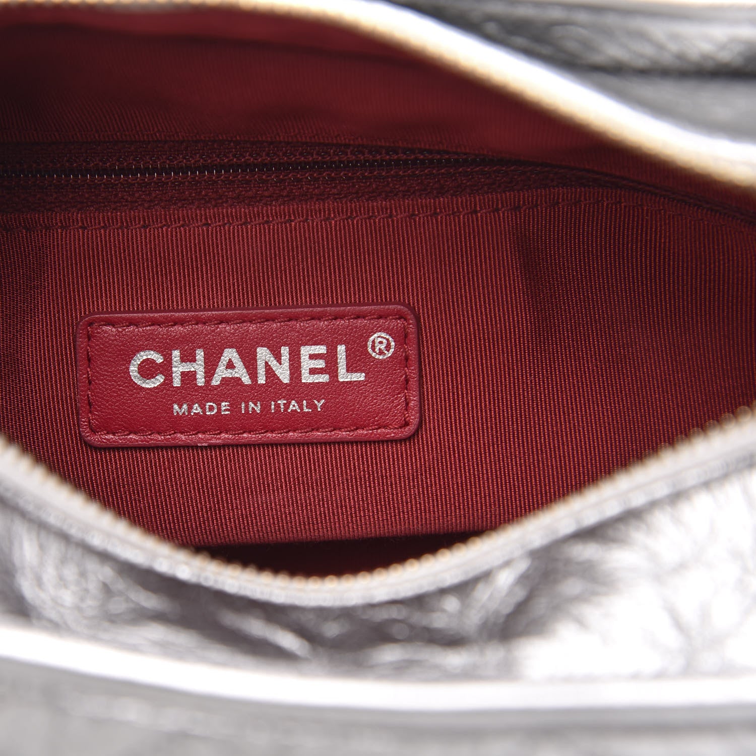 Chanel Metallic Aged Calfskin Quilted Small Gabrielle Hobo Silver 6 of 11