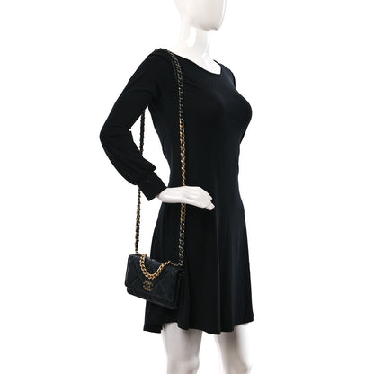 Chanel Lambskin Quilted Chanel 19 Wallet On Chain WOC Black 2 of 10