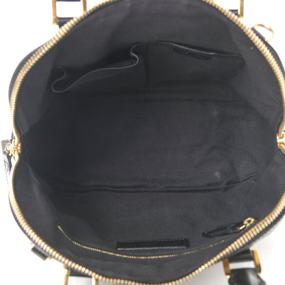 Burberry Bridle Calfskin House Check Small Orchard Bowling Bag Black 5 of 11