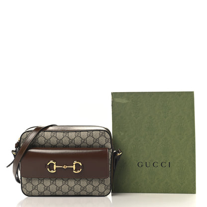 Gucci GG Supreme Monogram Small Horsebit 1955 Shoulder Bag Beige Brown Sugar 12 of 12