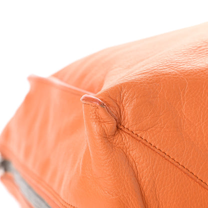 Balenciaga Veau Papier A4 Zip Around Tote Mandarine 12 of 14