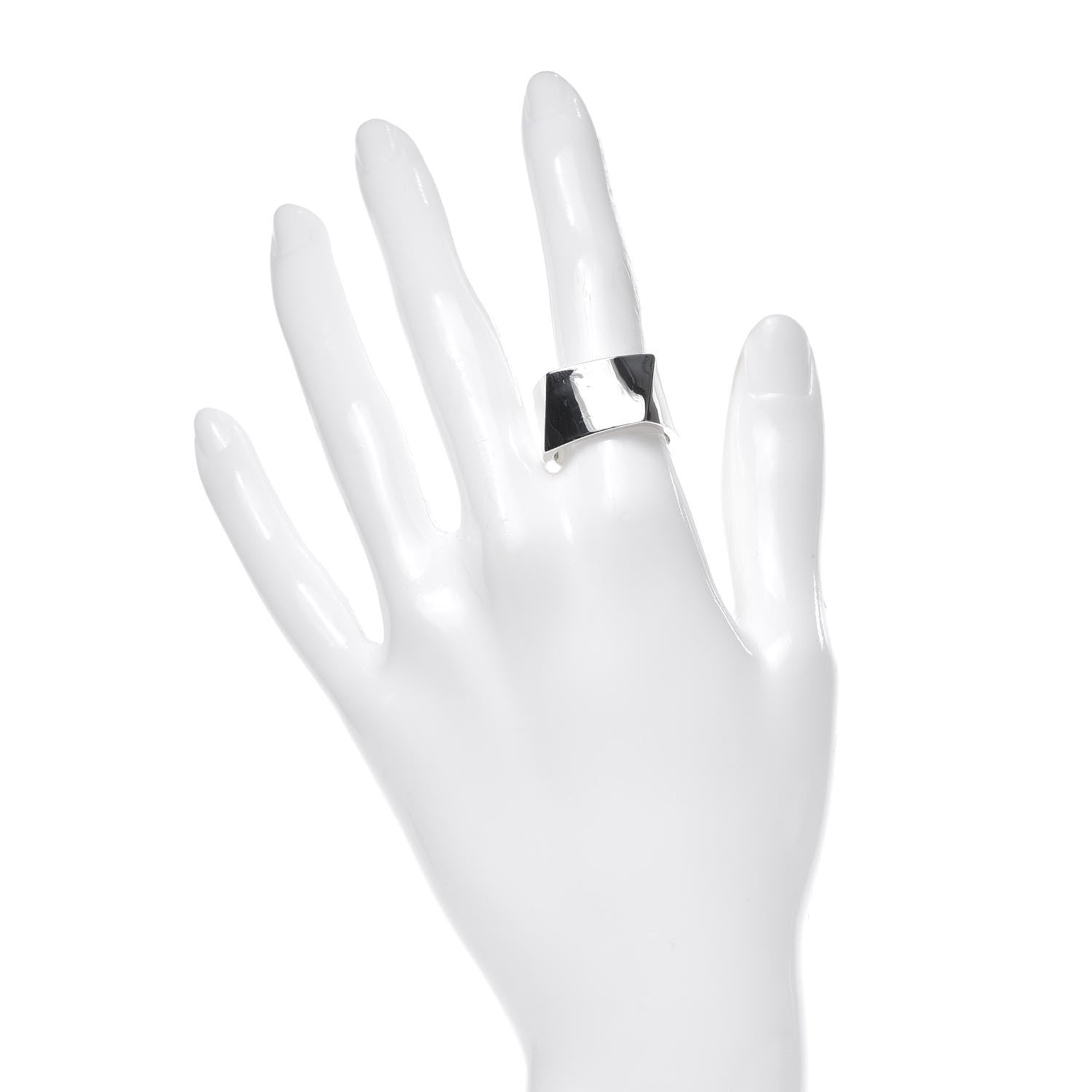 Tiffany Sterling Silver Frank Gehry Torque Wide Band Ring 53 6.5 2 of 4
