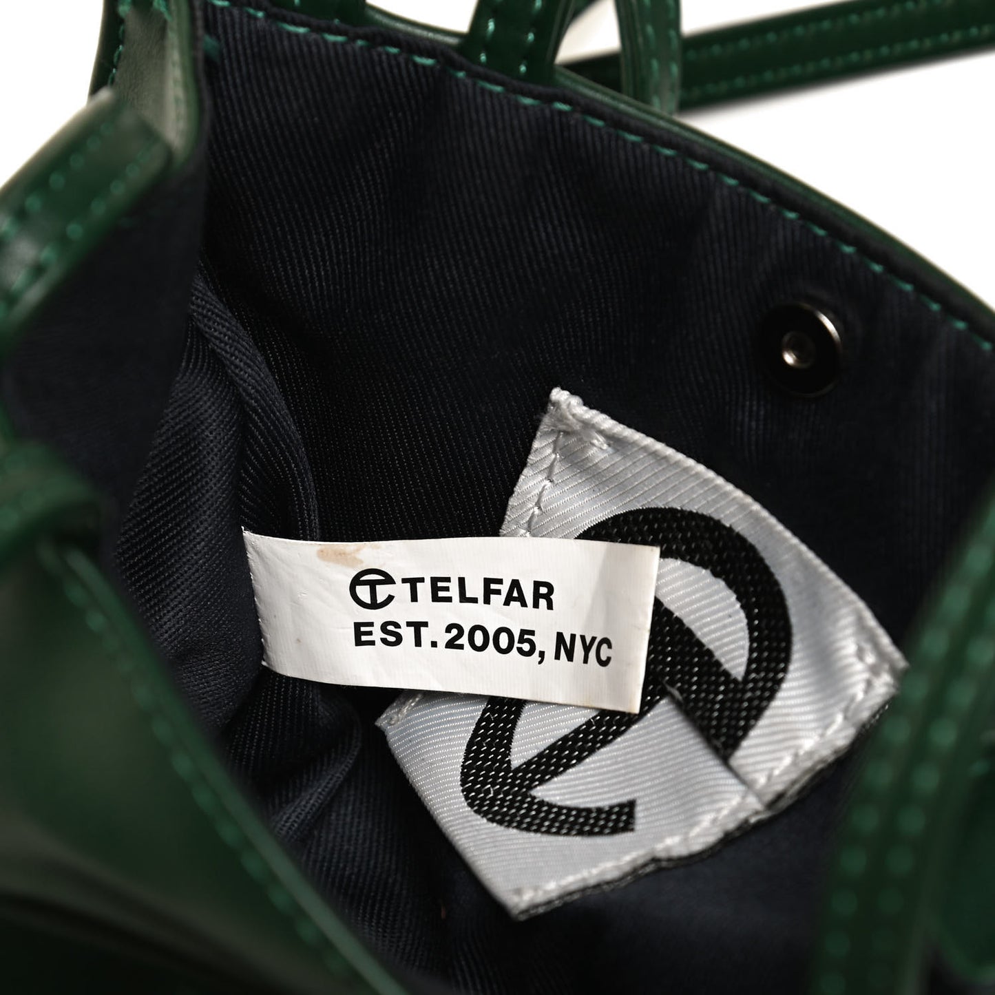 Vegan Leather Small Shopping Bag Dark Olive