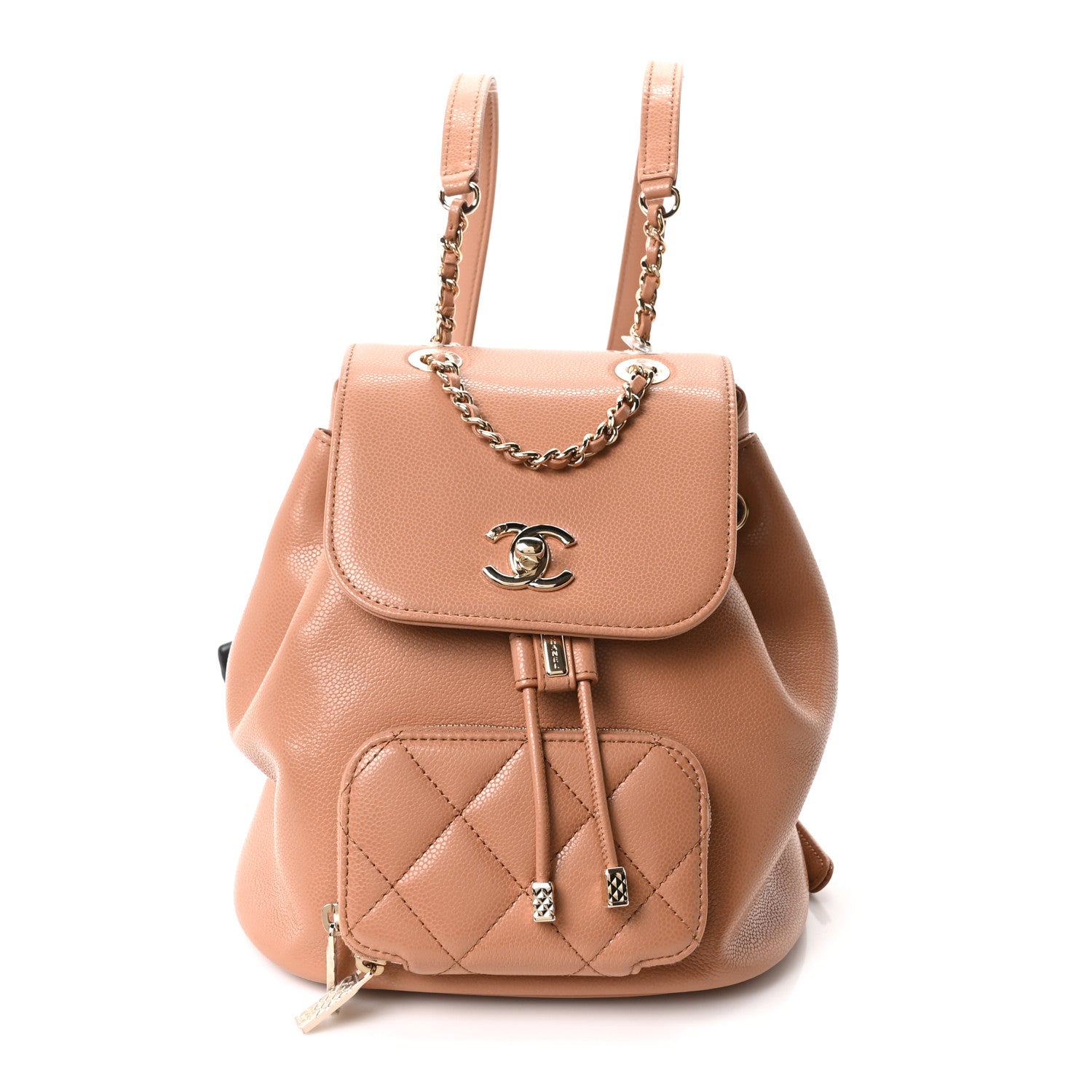 Chanel Caviar Quilted Mini Business Affinity Backpack Brown 1 of 10