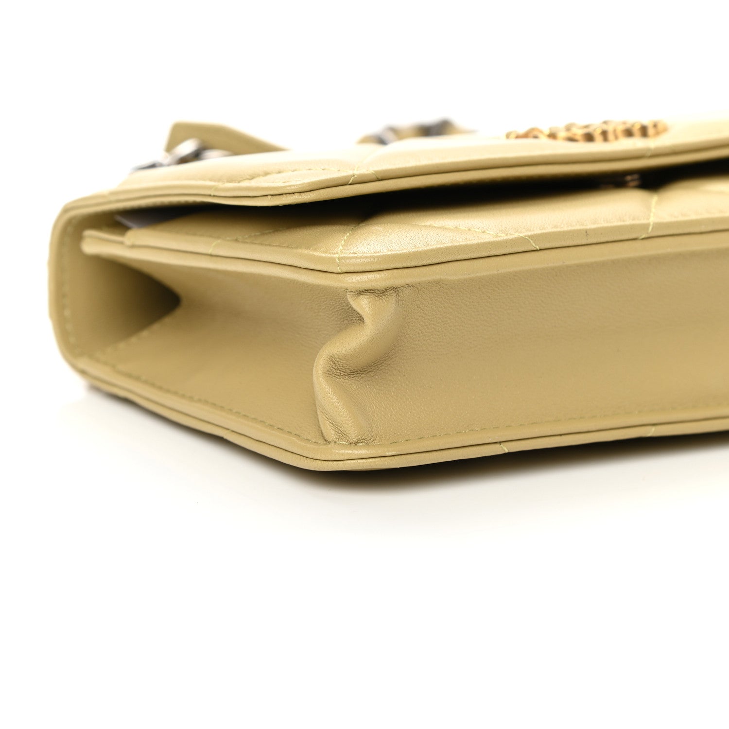 Chanel Lambskin Quilted Chanel 19 Wallet On Chain WOC Light Green 12 of 13