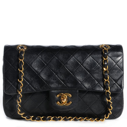 Chanel Lambskin Quilted Small Double Flap Black 1 of 9
