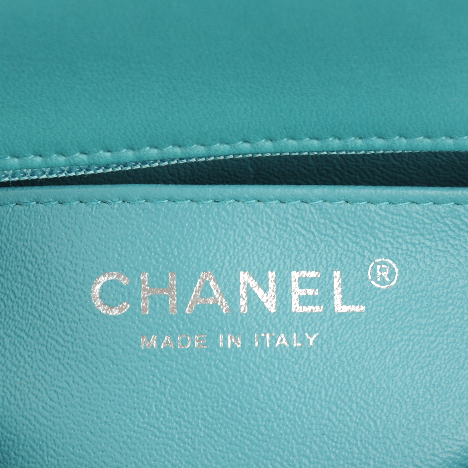 Chanel Lambskin Quilted Mini Rectangular Flap Turquoise 7 of 7