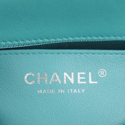 Chanel Lambskin Quilted Mini Rectangular Flap Turquoise 7 of 7