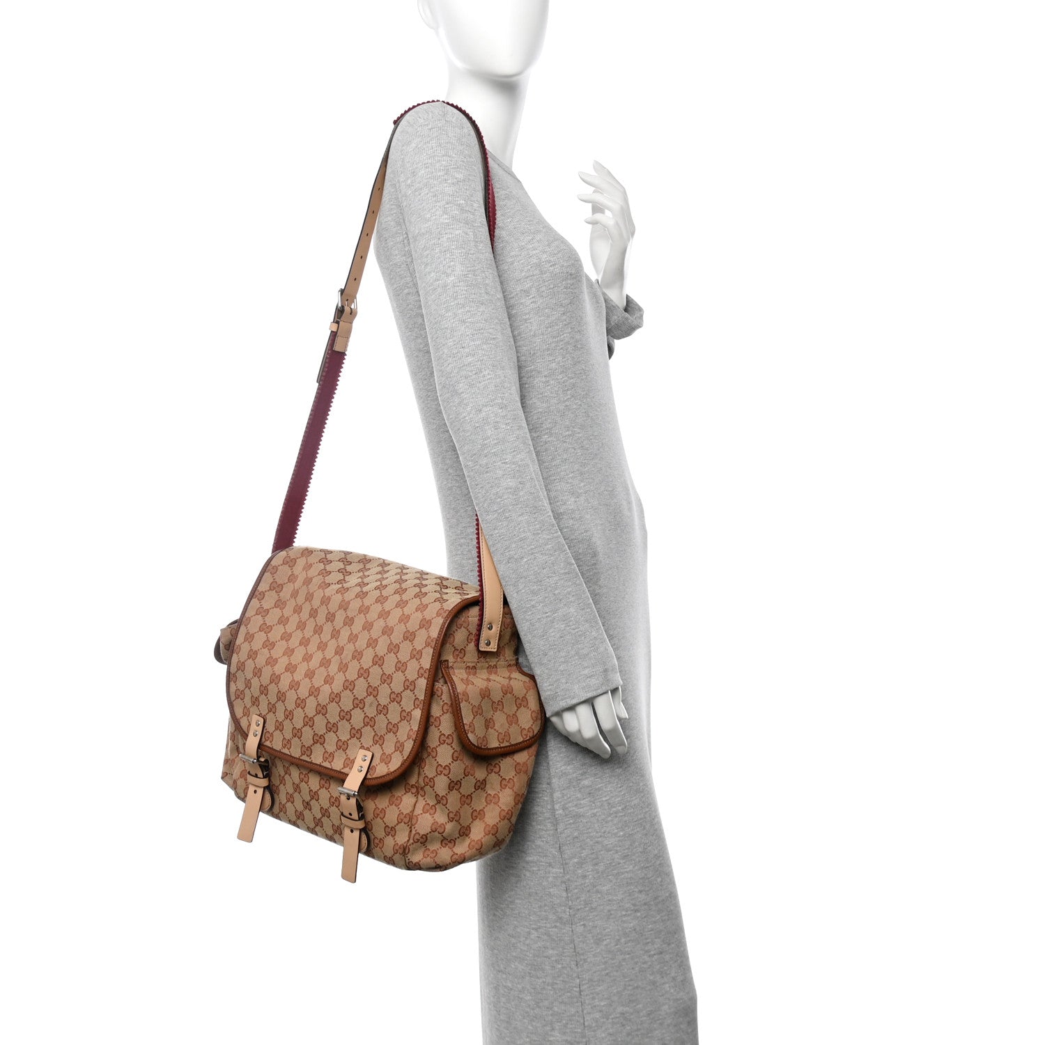 Gucci GG Monogram Diaper Bag Beige Ruggine Natural Antique Rose 2 of 10