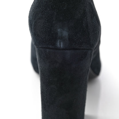 Chanel Suede Calfskin Fabric Short Boots 40.5 Blue 14 of 17