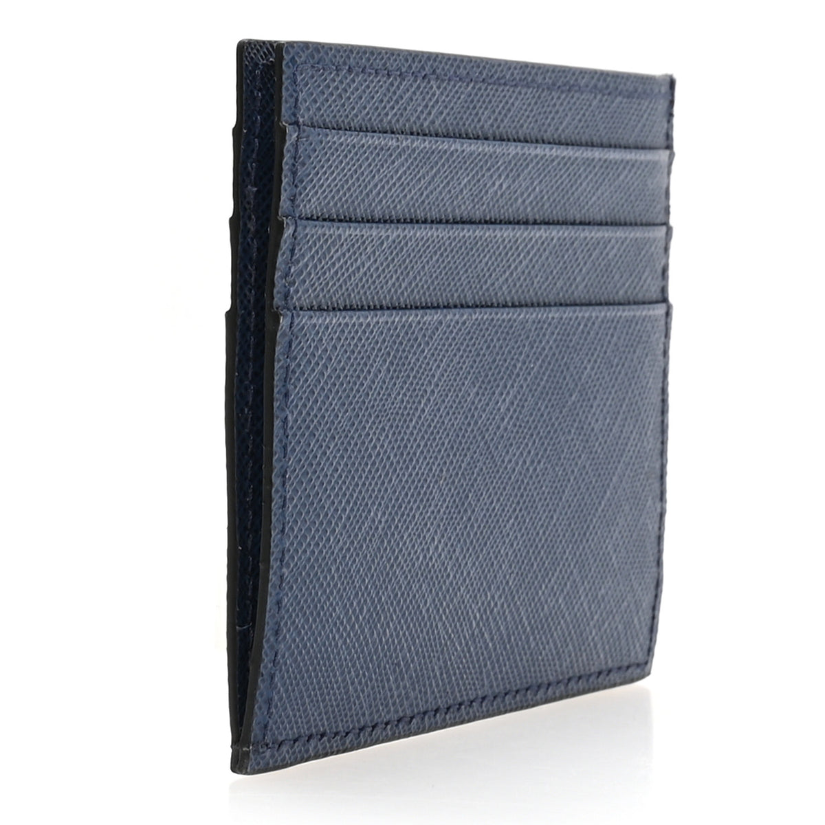Saffiano Triangle Card Case Blue