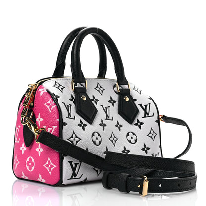 Louis Vuitton Empreinte Monogram Spring in the City Speedy Bandouliere 20 Black White Pink 3 of 8