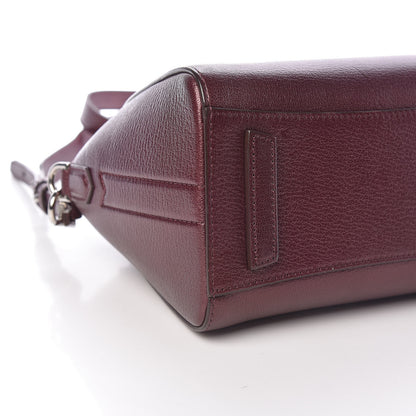 Givenchy Metallic Sugar Goatskin Mini Antigona Oxblood 9 of 11