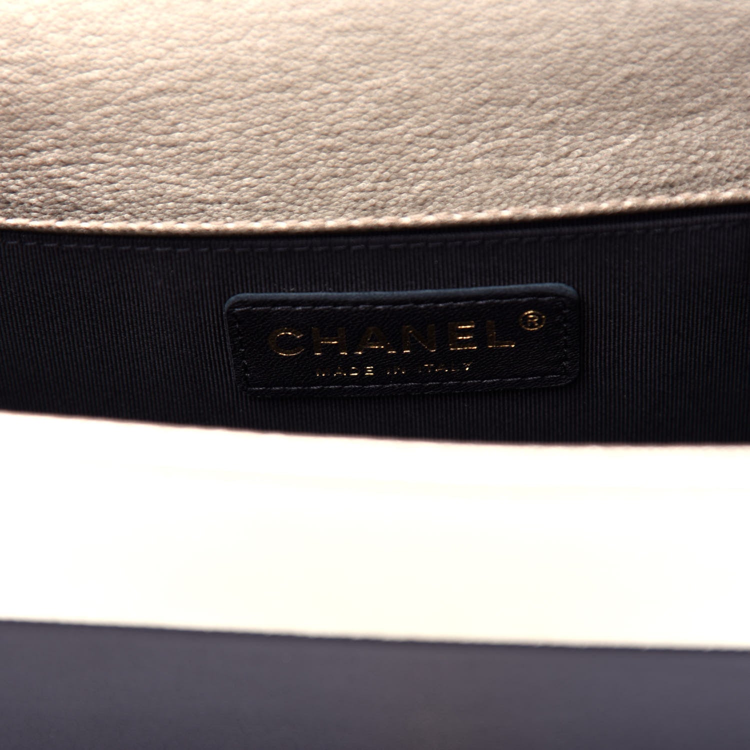 Chanel Metallic Goatskin Calfskin Medium Boy Flap Gold Black 6 of 10