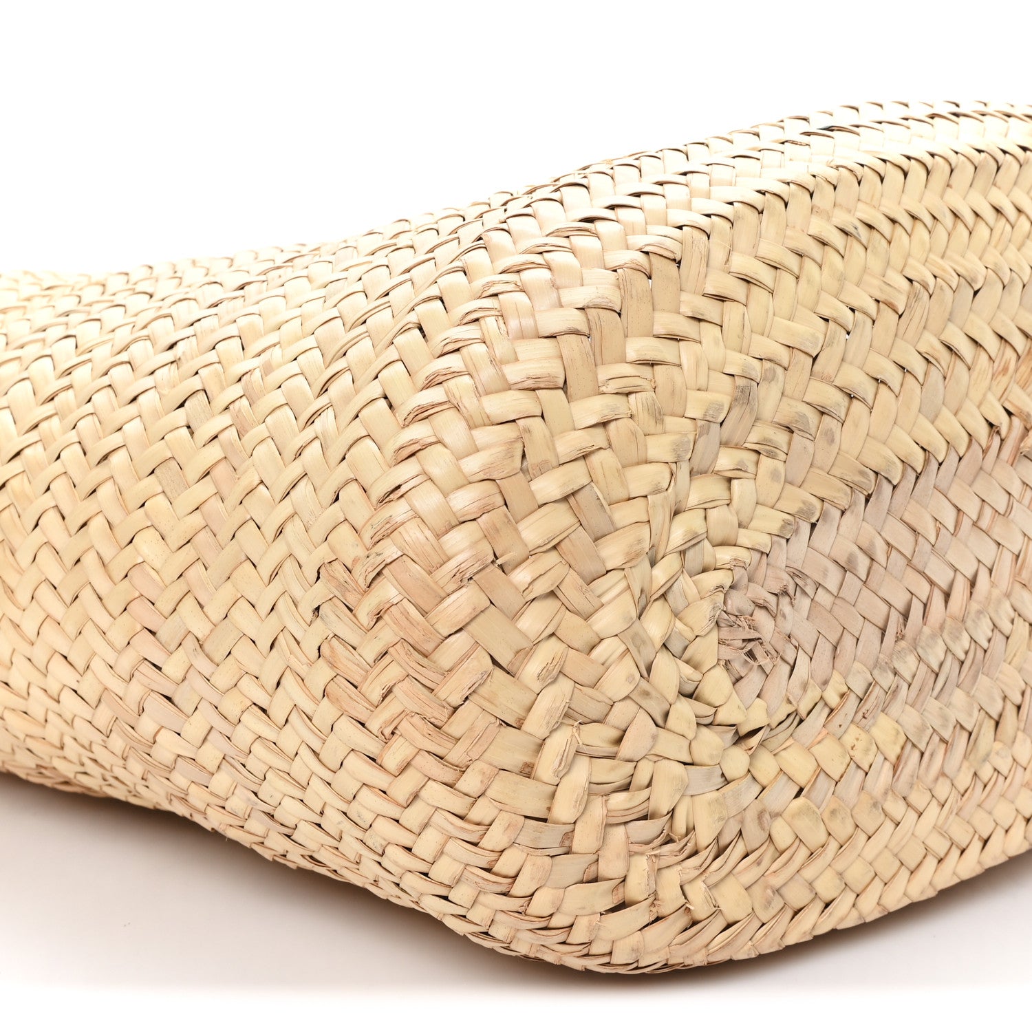 Celine Raffia Calfskin Triomphe Medium Panier Tan 8 of 11
