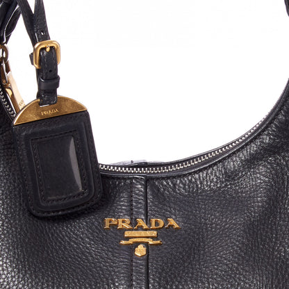 Prada Vitello Daino Hobo Black 6 of 9