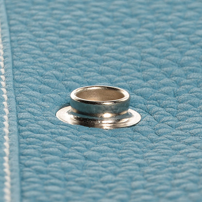 Hermes Taurillon Clemence Evelyne III GM Blue Jean 14 of 17