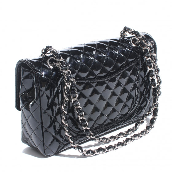 Chanel Patent Secret Label Medium Flap Black 4 of 8