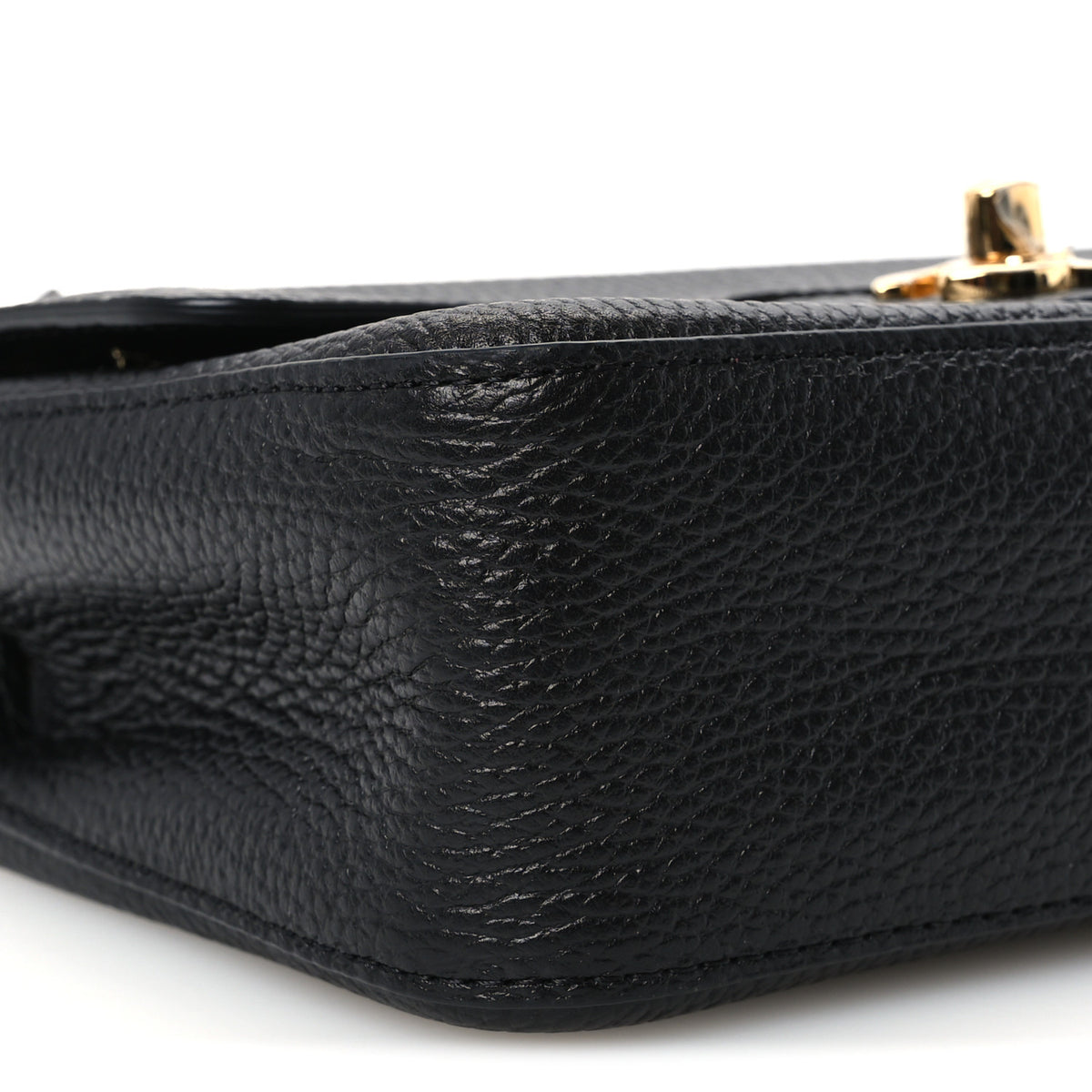 Grained Calfskin Mini Souplissimo Maxi Flap Black