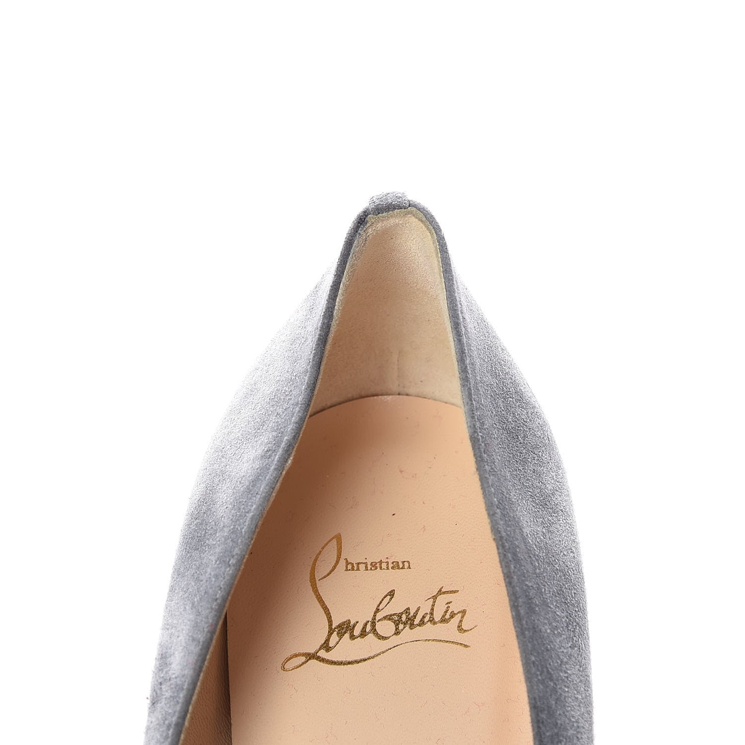 Christian Louboutin Veau Velours Melissa Wedges 39 Grey 11 of 11