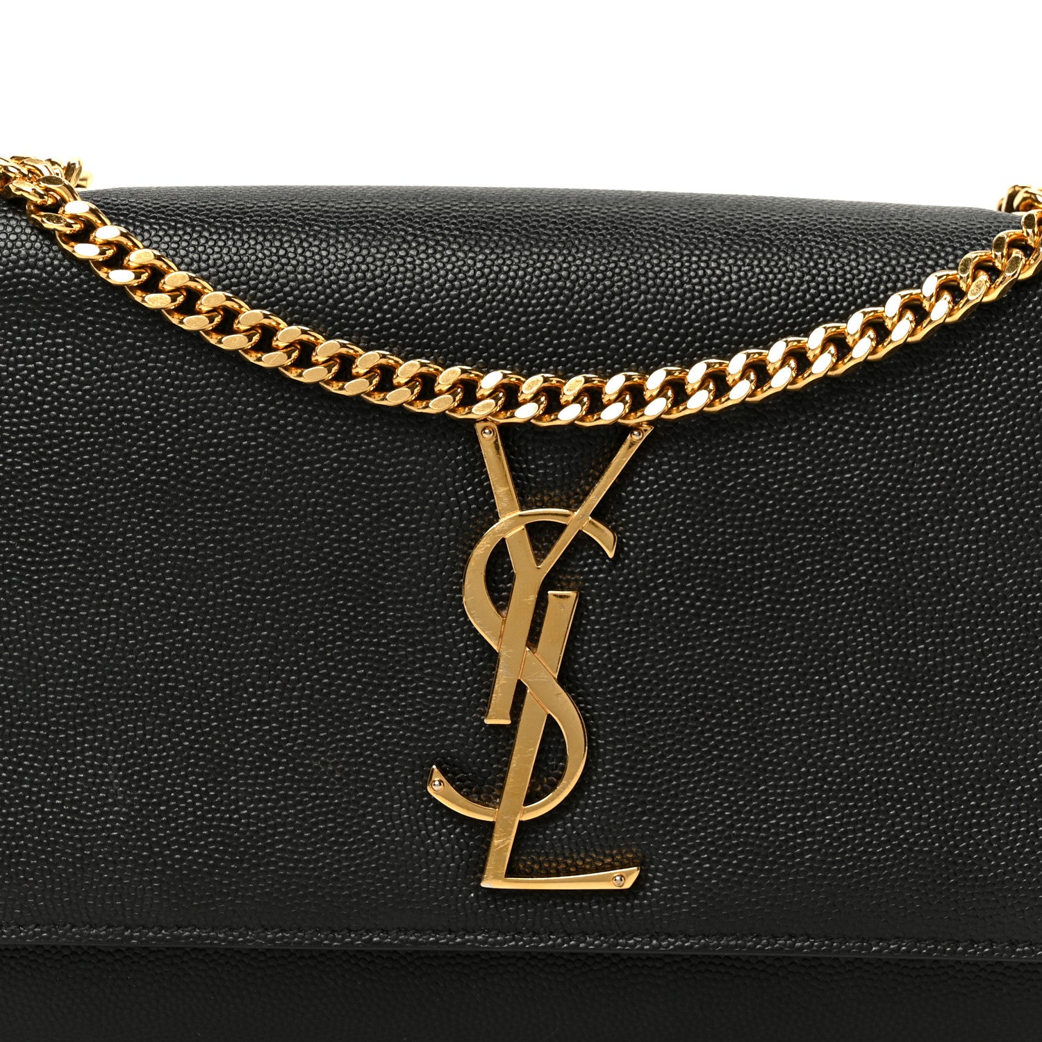 Saint Laurent Grain De Poudre Small Monogram Kate Satchel Black 9 of 14