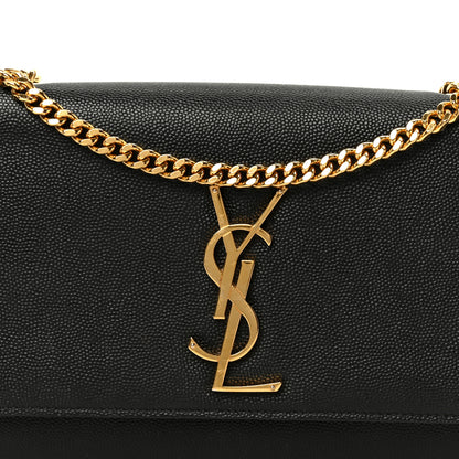 Saint Laurent Grain De Poudre Small Monogram Kate Satchel Black 9 of 14