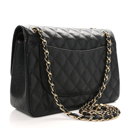 Chanel Caviar Quilted Jumbo Double Flap Black 3 of 11