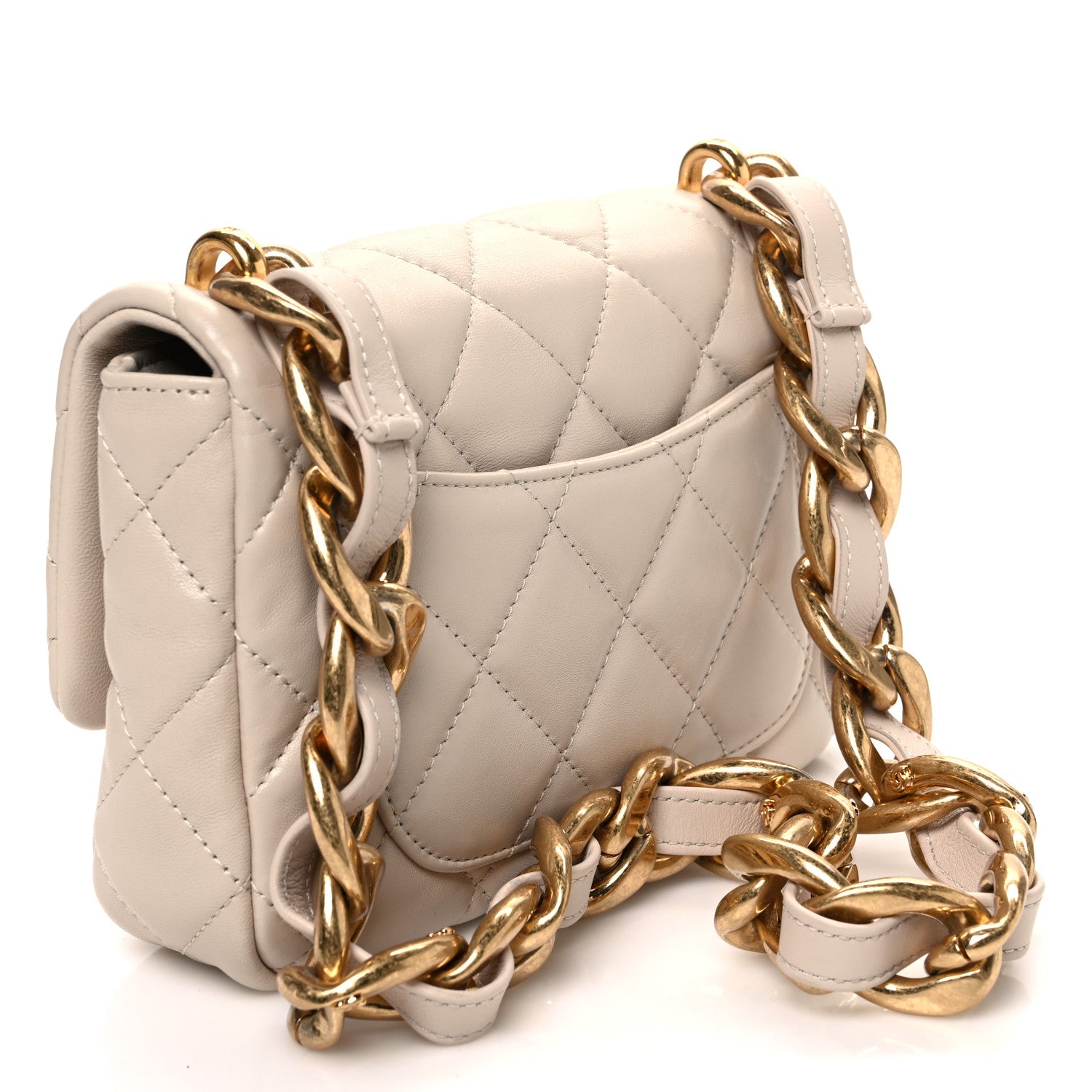Chanel Lambskin Quilted Small CC Funky Town Flap Beige 3 of 10