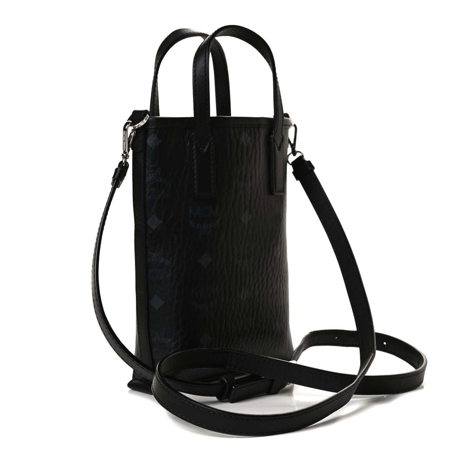 MCM Visetos Mini Crossbody Tote Black 3 of 14