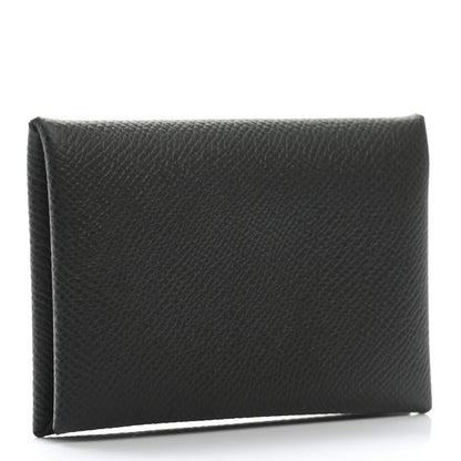 Hermes Epsom Calvi Card Case Black 3 of 8