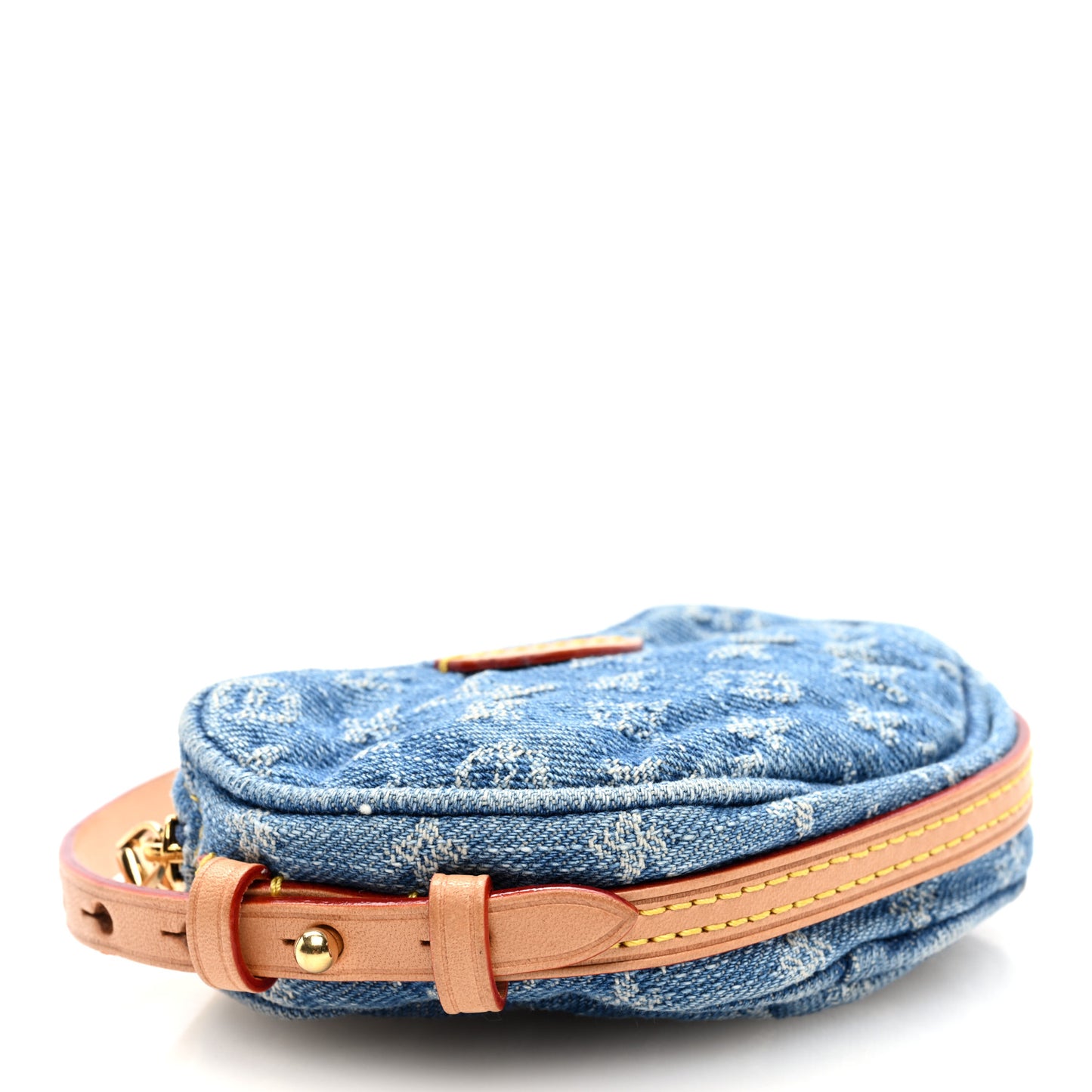 Monogram Denim Croissant Pochette Blue Blue