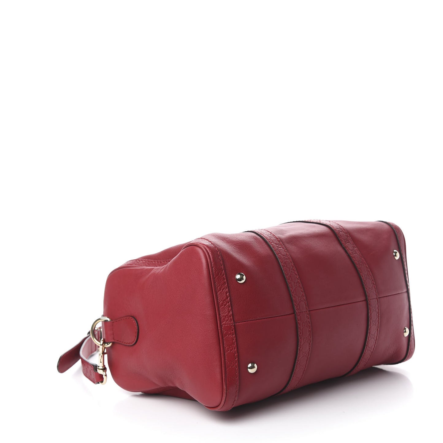 Calfskin Microguccissima Trim Medium Boston Raspberry Red