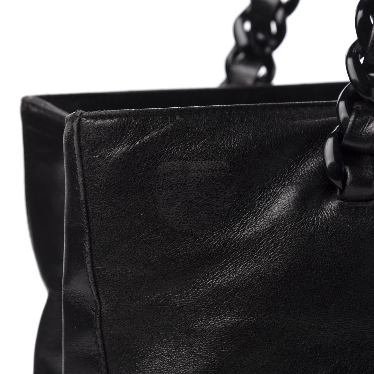 Nappa Chain Tote Black