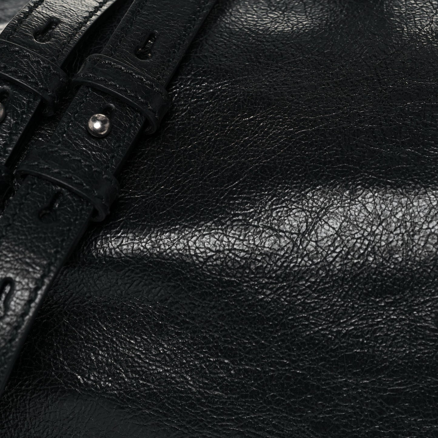 Fluffy Calfskin Morpheus Convertible Backpack Black